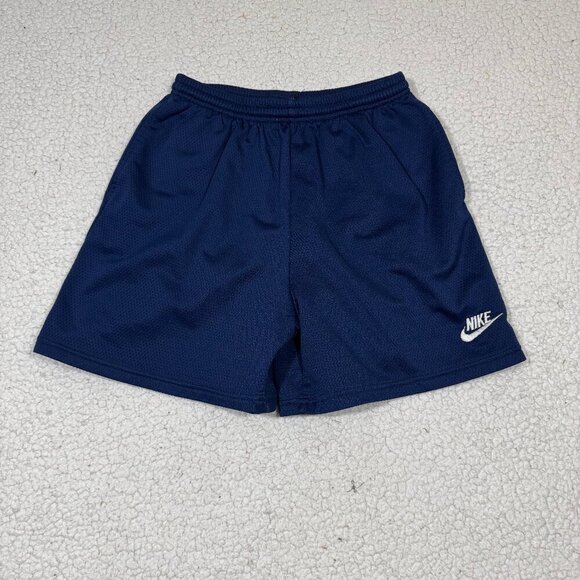 Vintage Nike Men's Navy Blue Mesh Shorts size XL Drawstring Elastic Waist - Picture 1 of 5